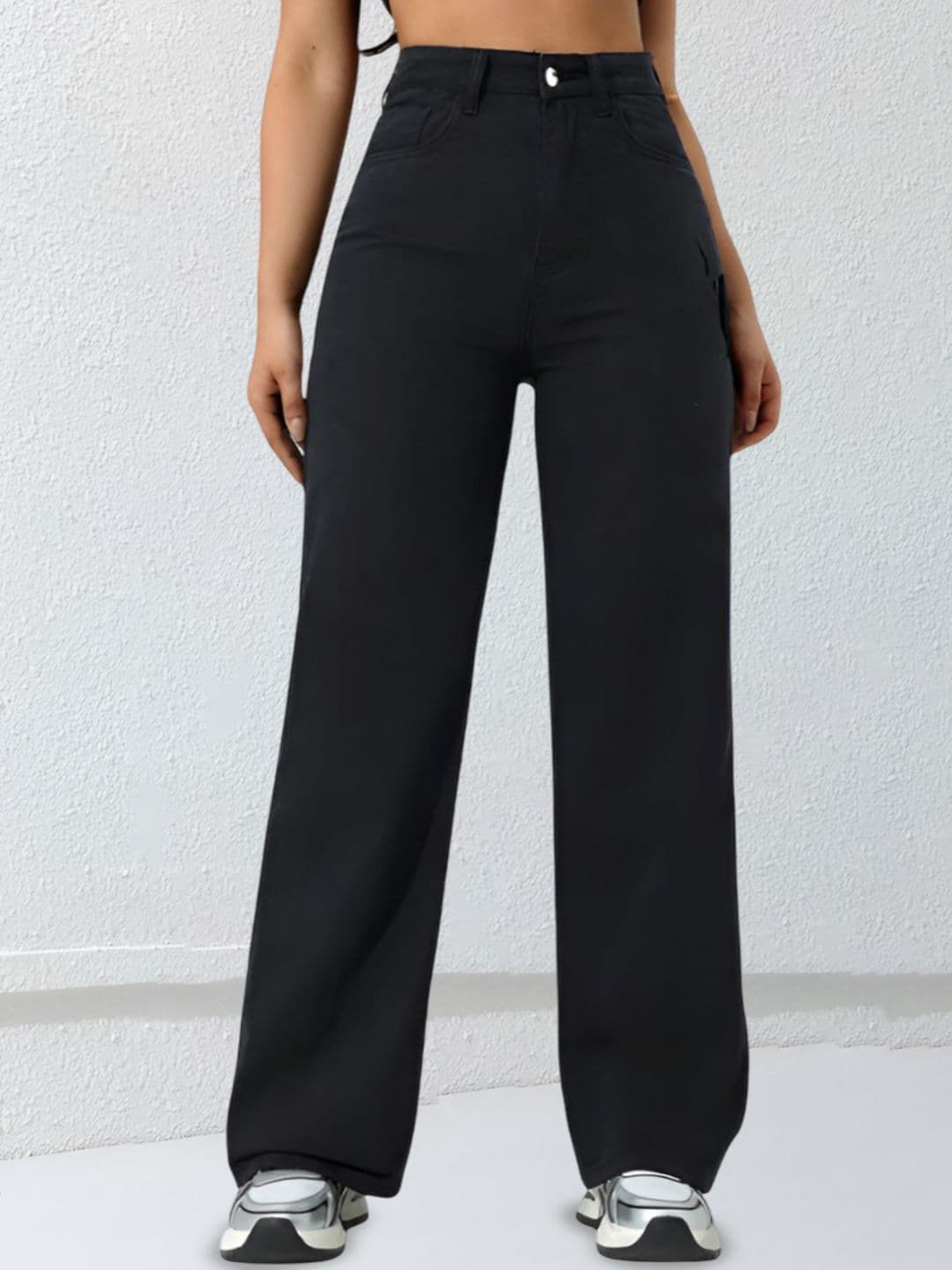 The Rivvrs co Women Straight Fit High-Rise Cotton Jeans - view 1