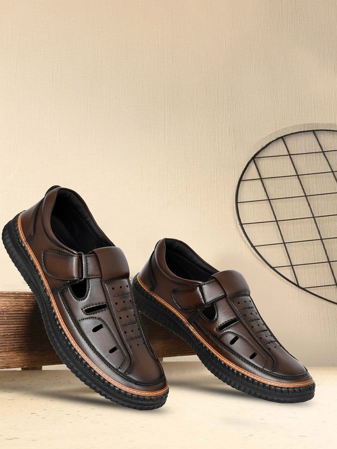 FAV SHOES Men Velcro Shoe-Style Sandals - view 1