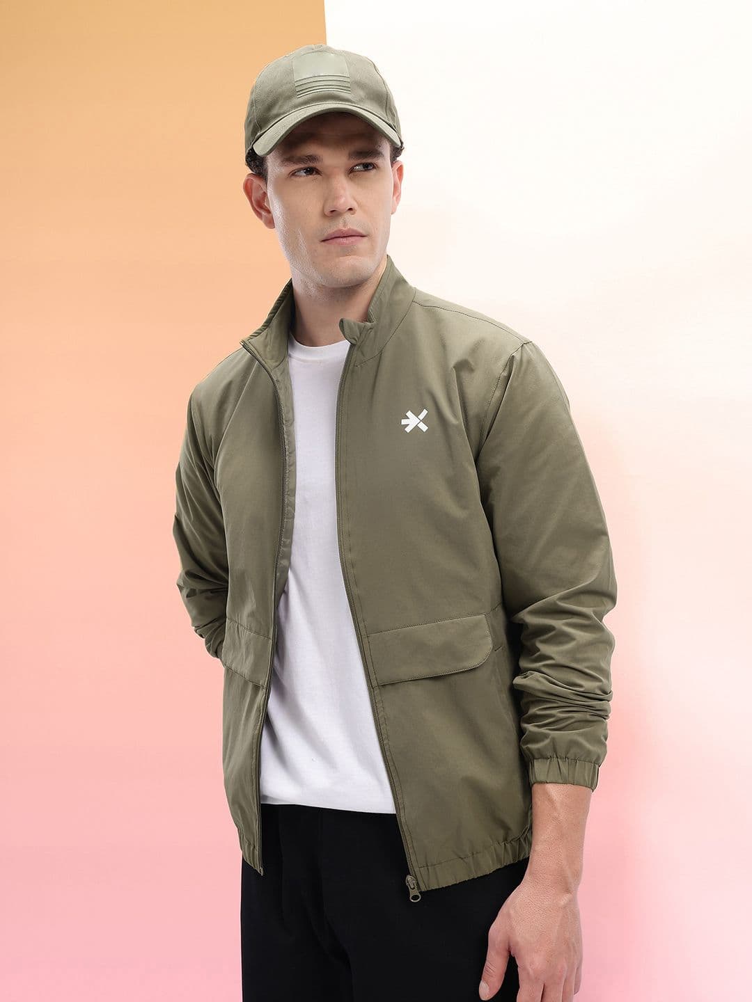 HRX by Hrithik Roshan Mock Collar Bomber Jacket - view 1