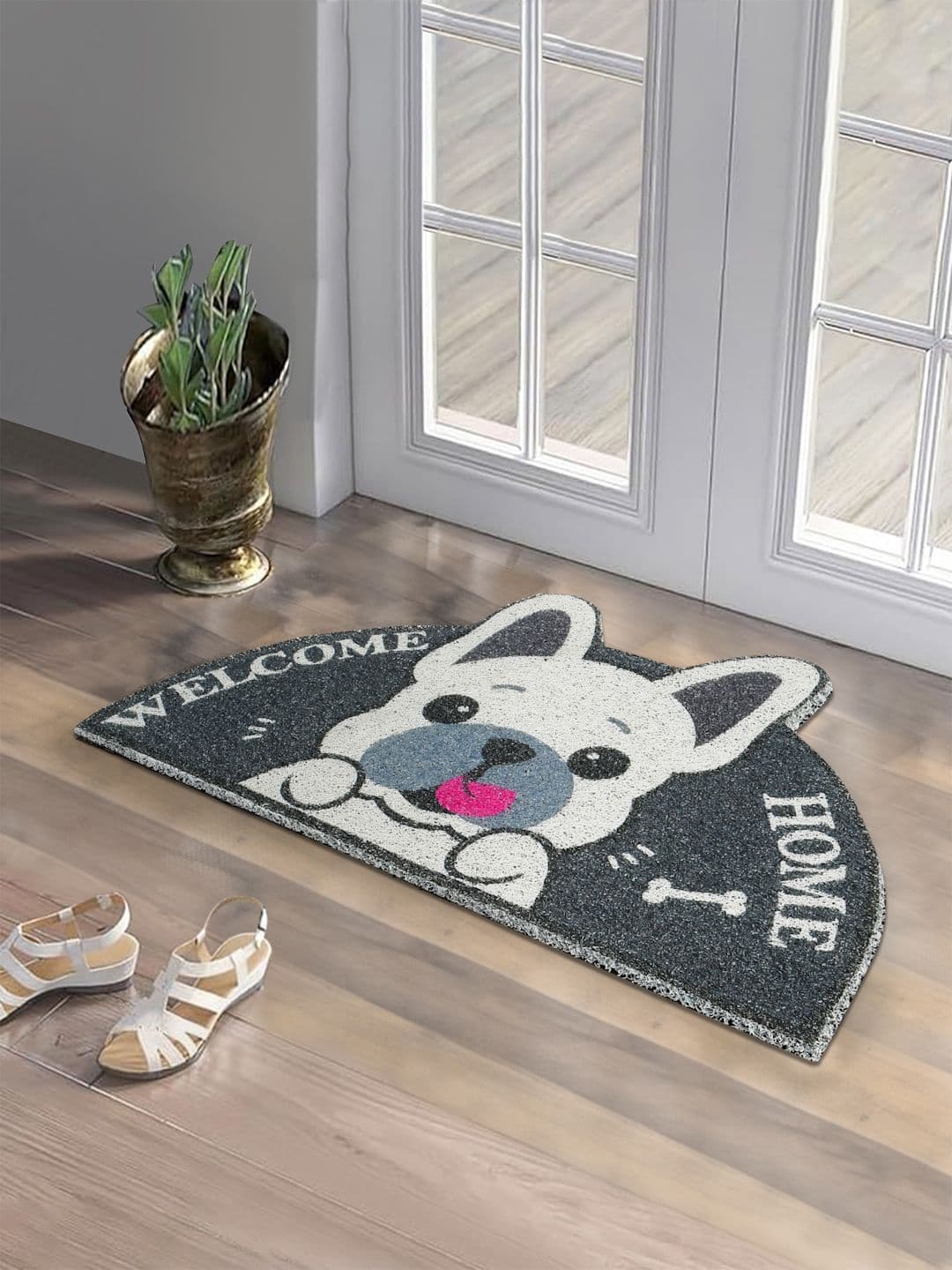 DREAM WEAVERZ Quirky Dog Printed Rubber Door Mat For Entrance - view 1