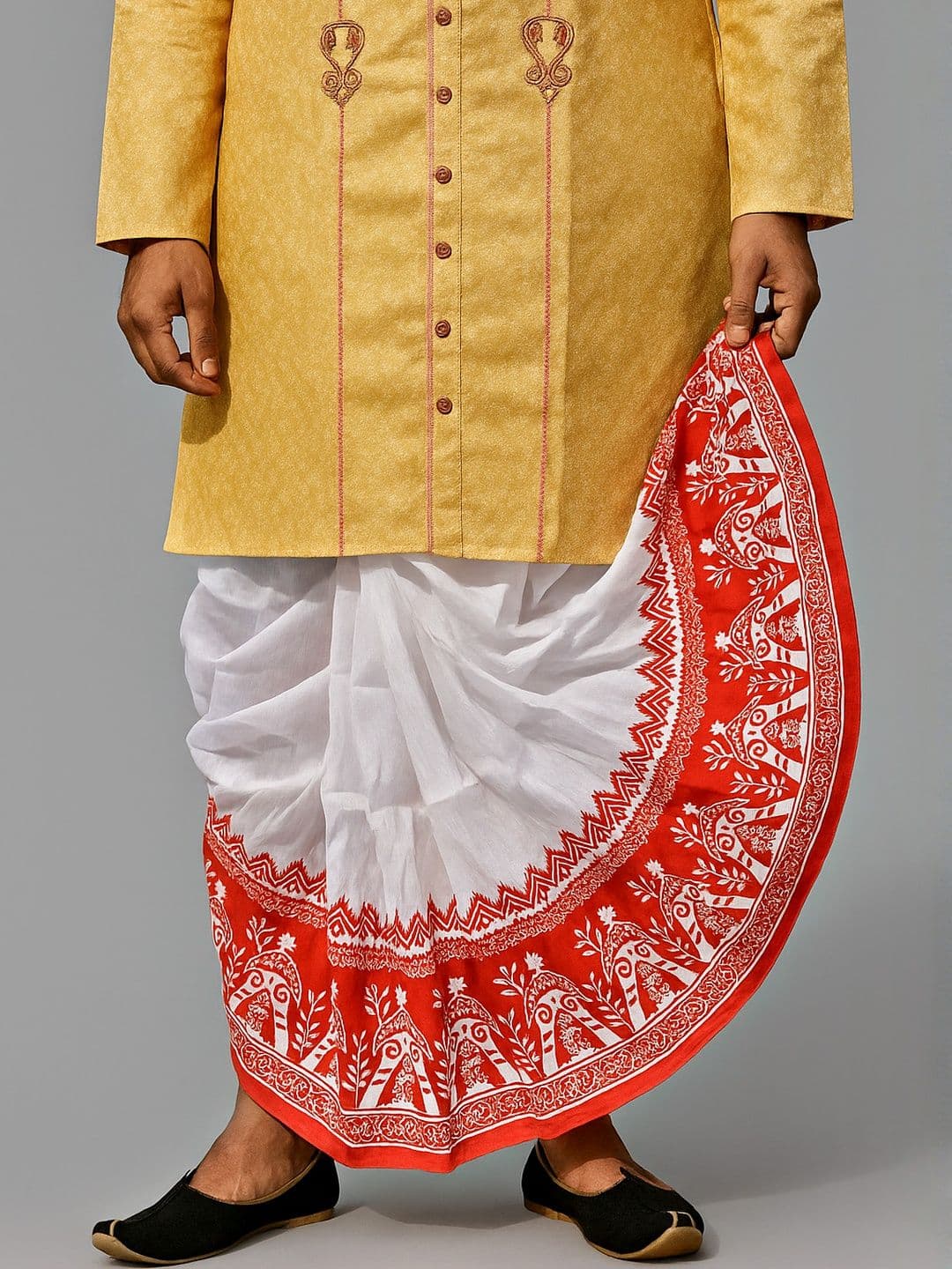 AMIT ONLINE Men Silk Printed Dhoti Pants - view 1