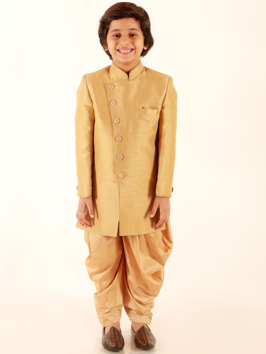 JBN Creation Boys Mandarin Collar Sherwani Set - view 1