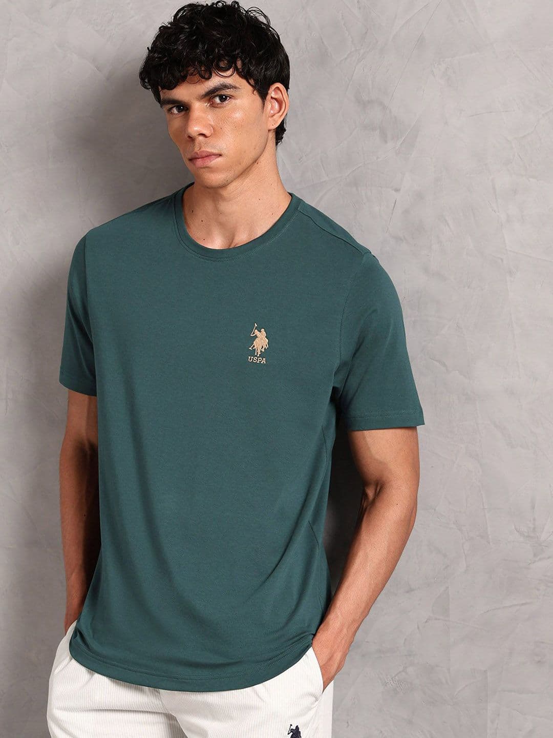 U.S. Polo Assn. Men Pure Cotton Comfort Fit Lounge T-Shirt