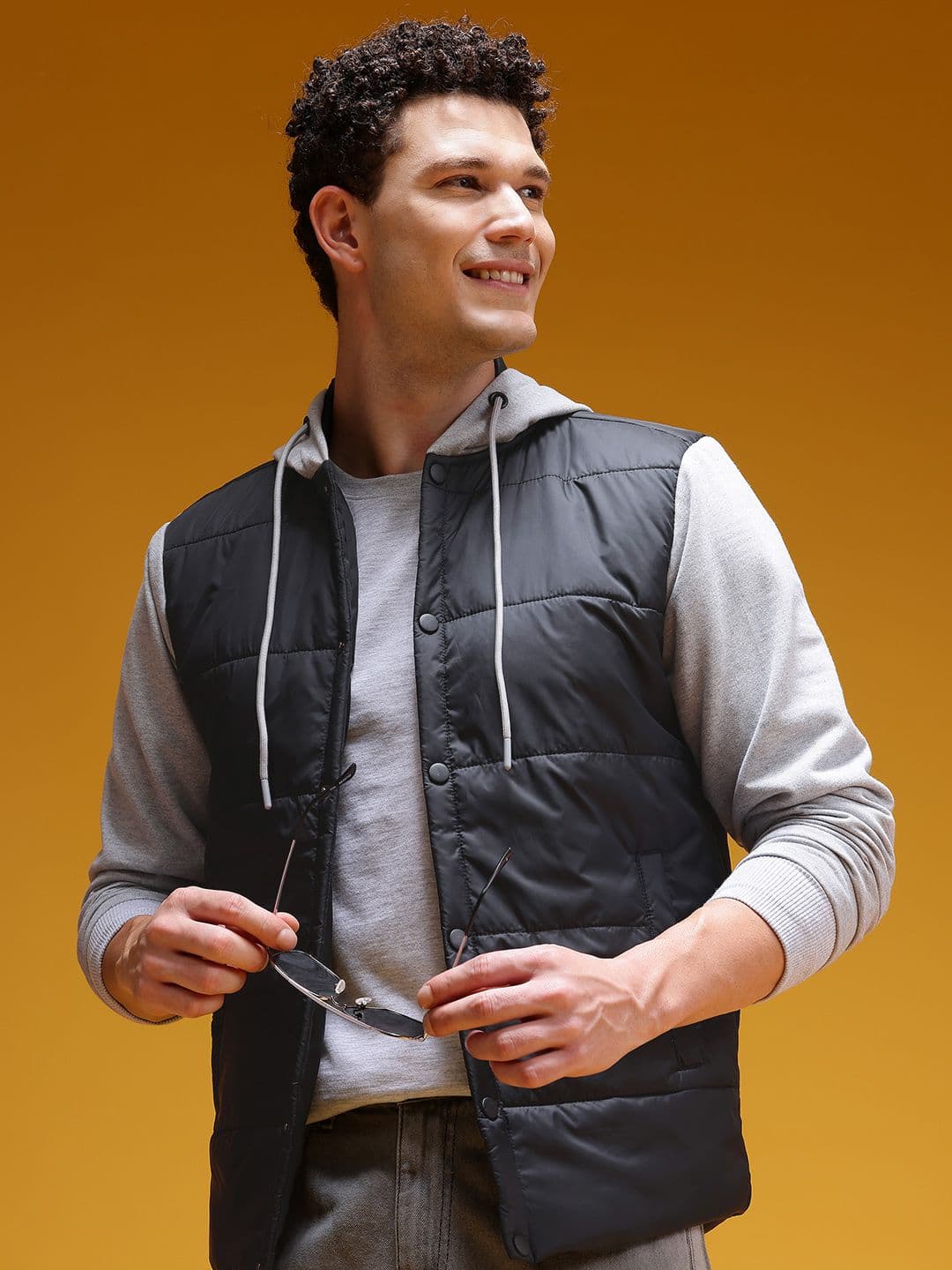 HERE&NOW Colourblocked Hooded Padded Jacket - view 1