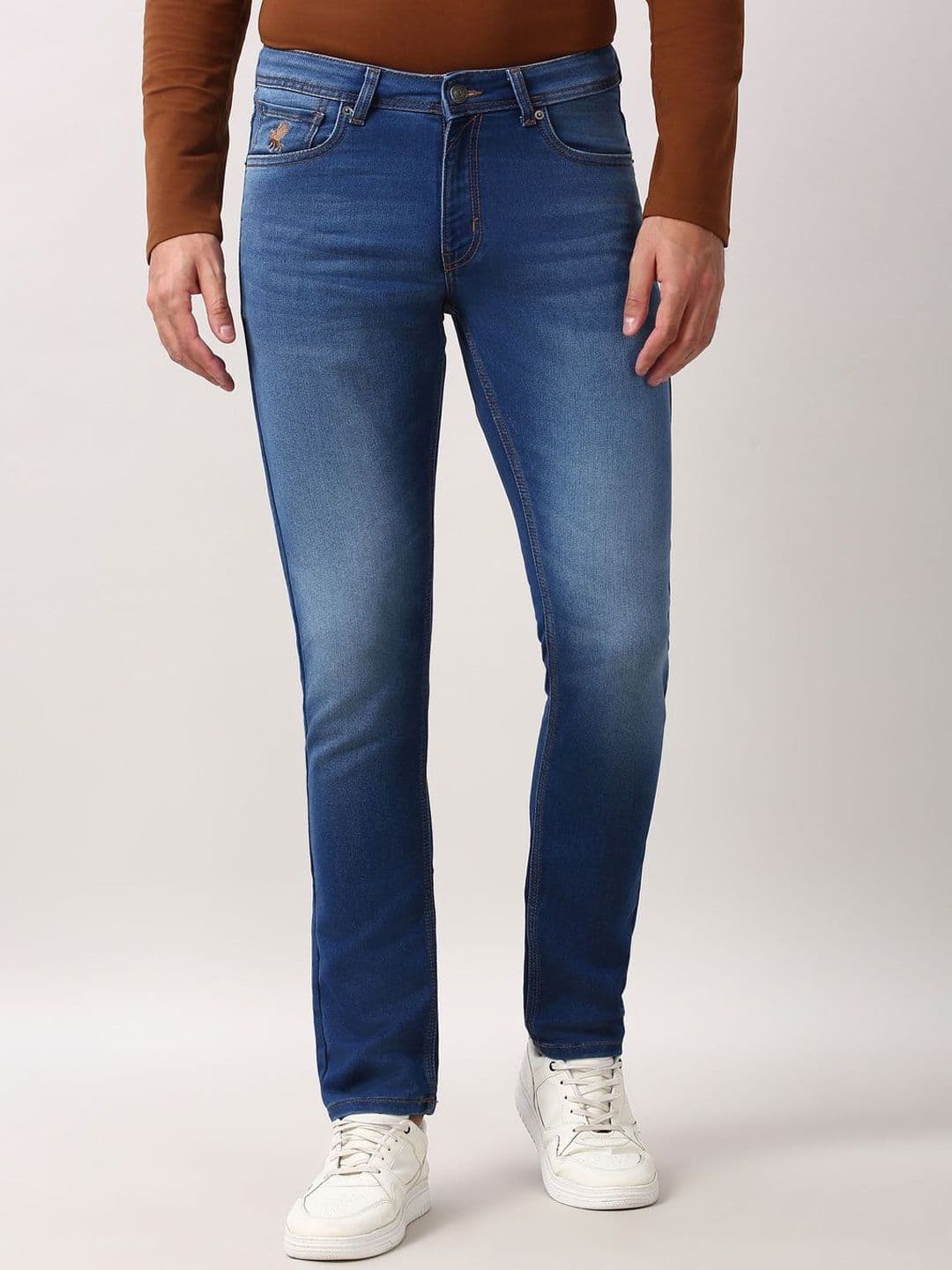 Peter England Casuals Men Slim Fit Mid-Rise Heavy Fade Jeans - view 1