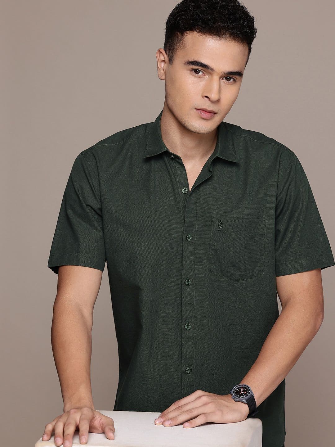 BS BLUE SQUAD Cotton Linen Casual Shirt - view 1