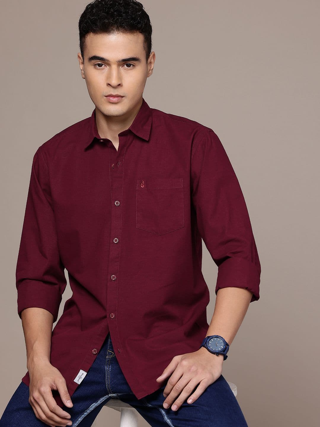 BS BLUE SQUAD Cotton Linen Casual Shirt - view 1
