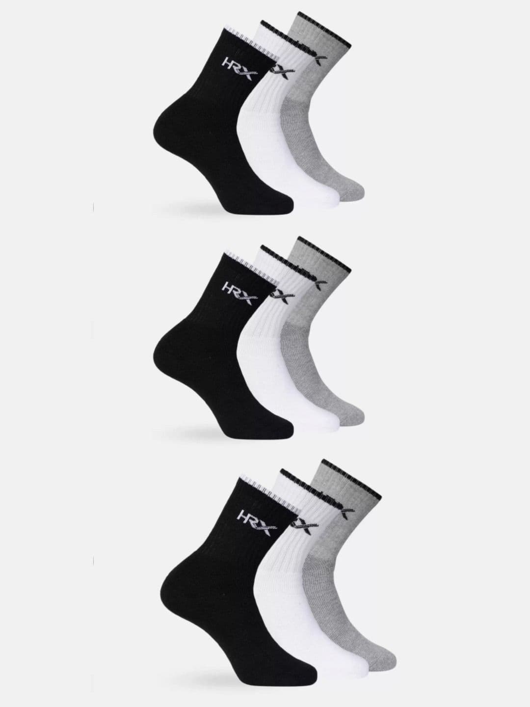 HRX by Hrithik Roshan Unisex Pack Of 6 Calf-Length Socks - view 1
