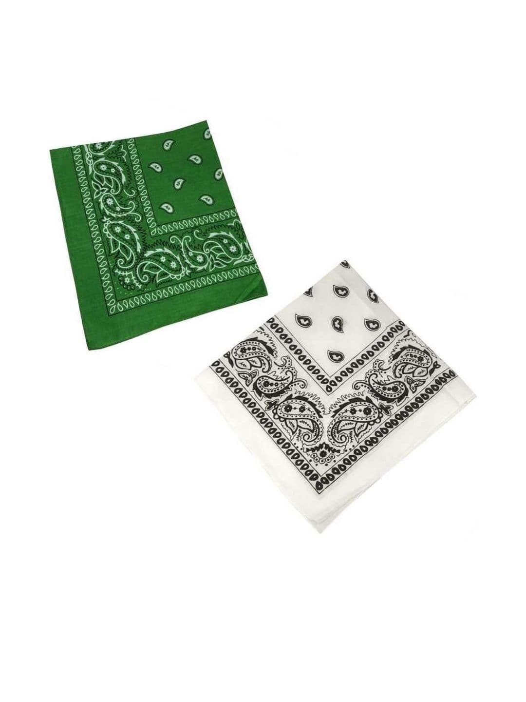 Navkar Crafts Unisex Pack of 2 Green & White Bandana Headband - view 1