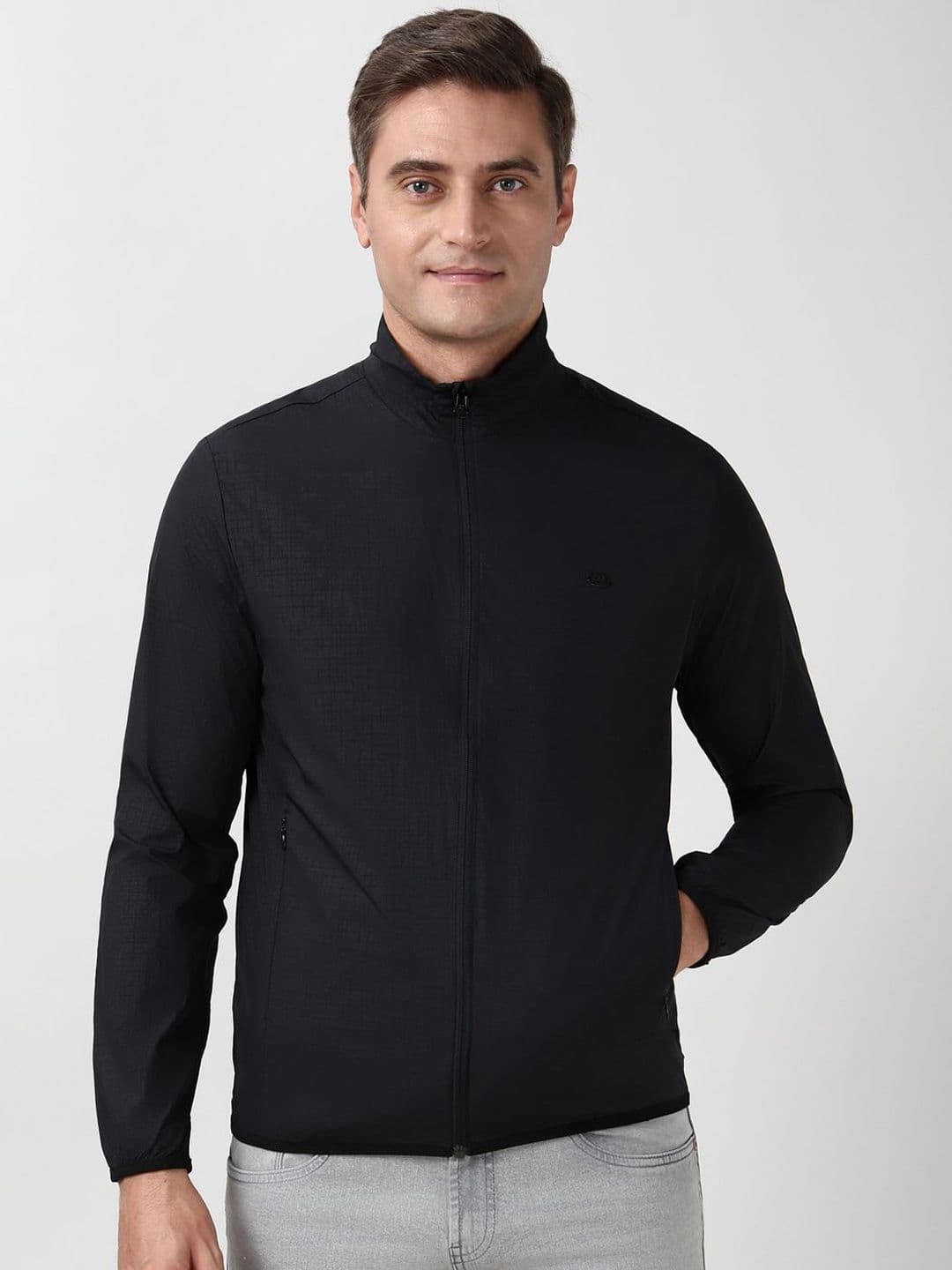 Peter England Casuals Men Stand Collar Solid Bomber Jacket - view 1
