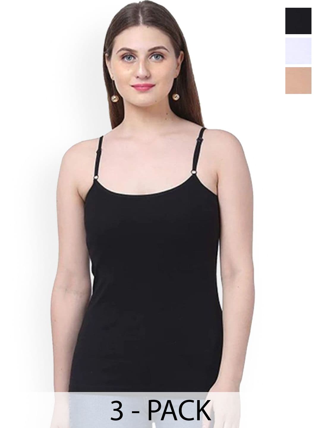 WellFitLook Womens Pack of 3 Camisole Adjustment Slips - view 1