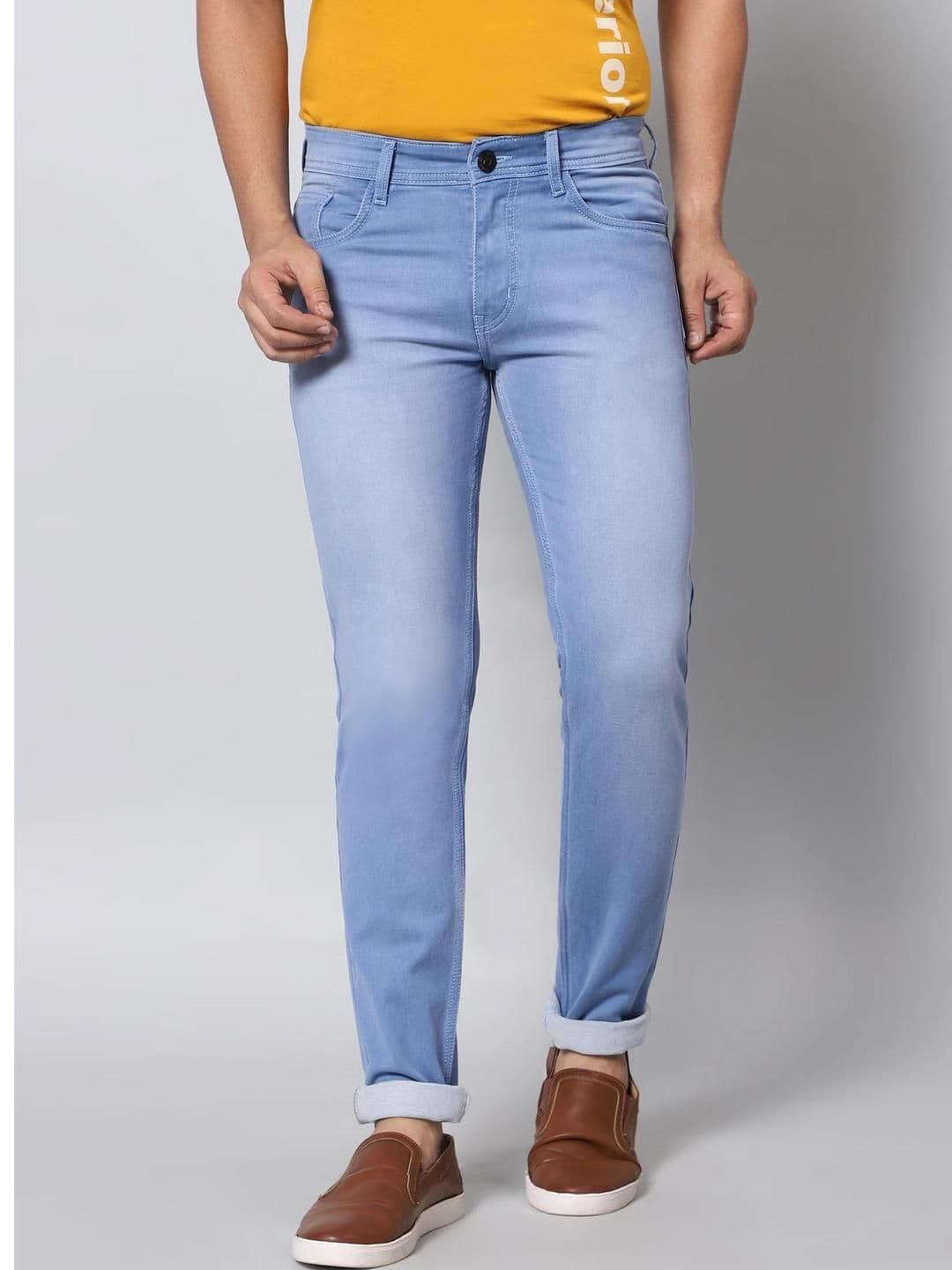RJ Denim Men Slim Fit Mid-Rise Light Fade Stretchable Jeans - view 1
