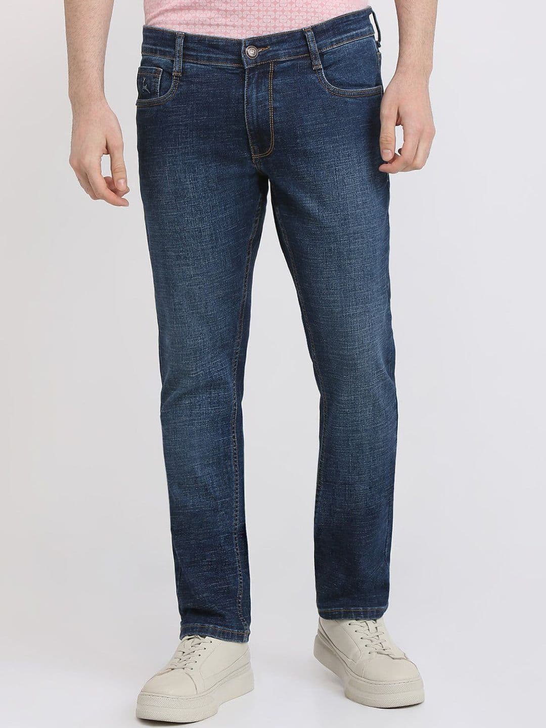Parx Men Tapered Fit Low-Rise Low Distress Heavy Fade Non Stretchable Cotton Jeans - view 1