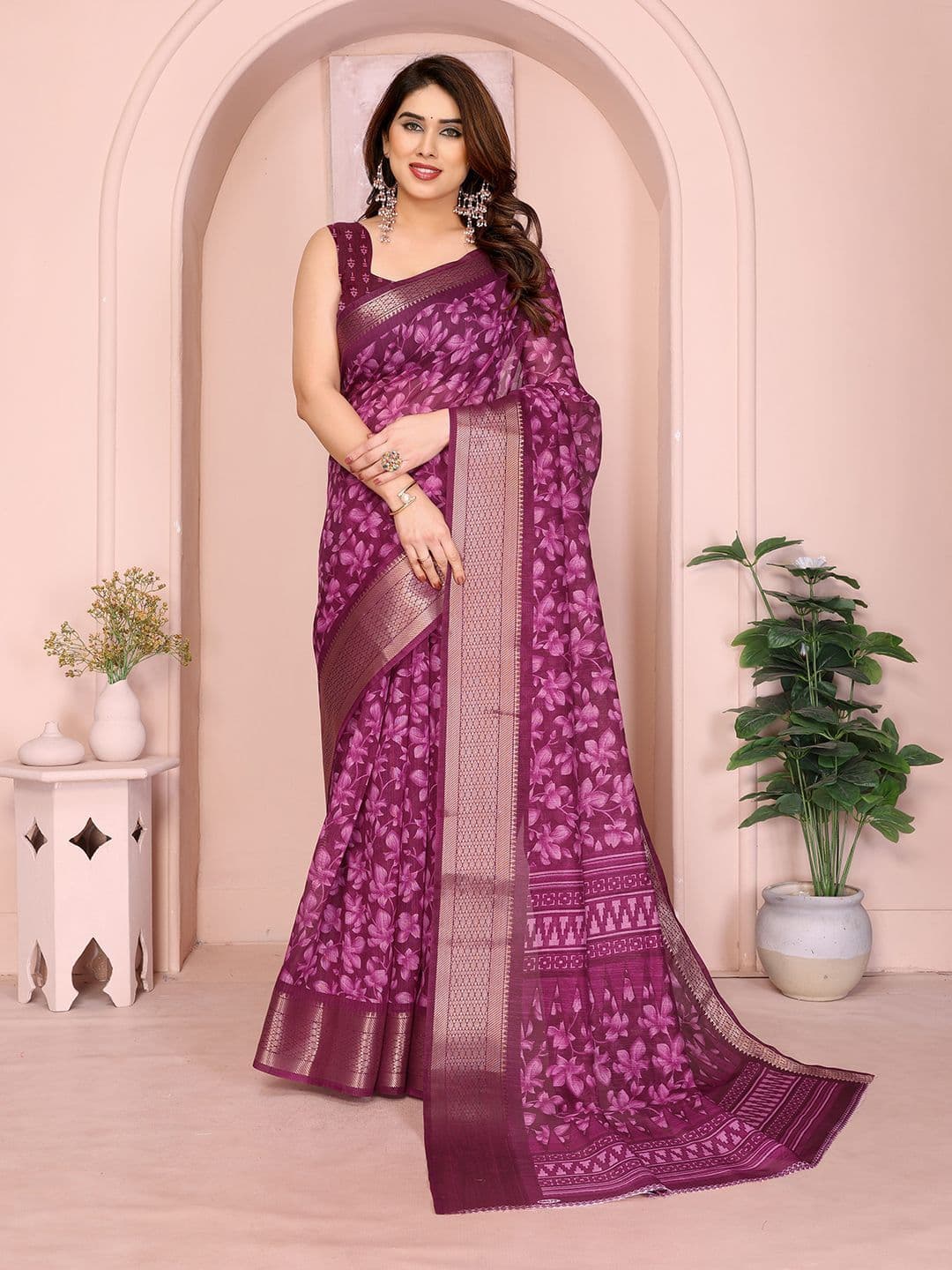 Moda Rapido Floral Printed Saree - view 1
