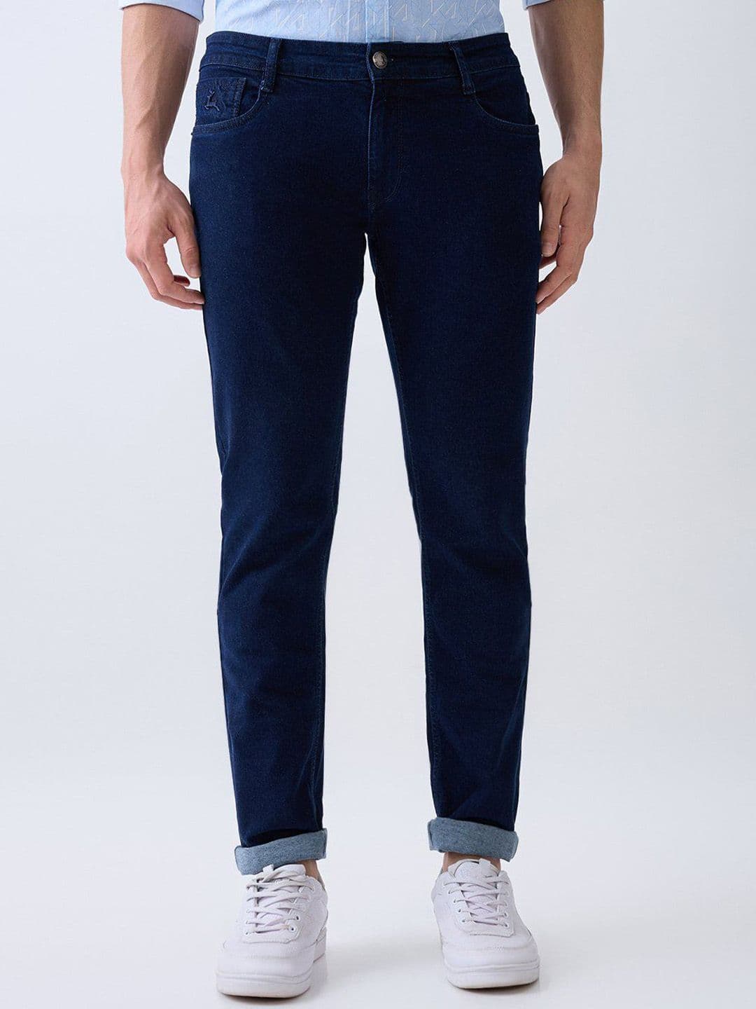 Parx Men Tapered Fit Mid-Rise Clean Look Non Stretchable Cotton Jeans - view 1