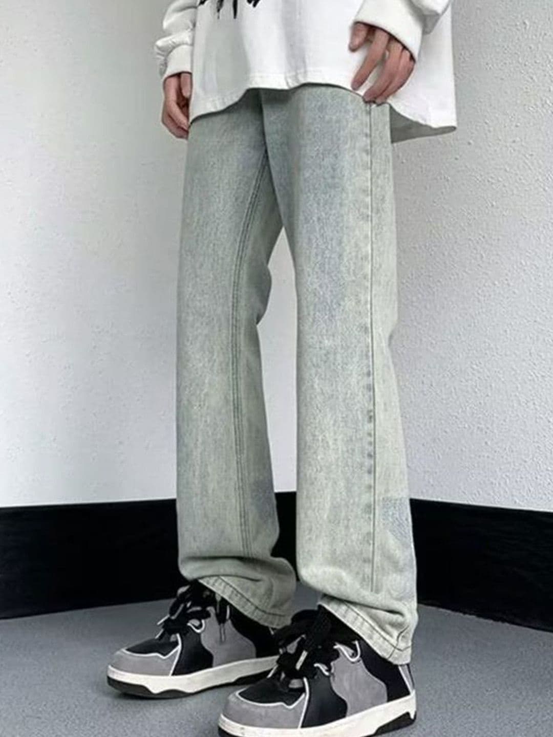 StyleCast x Revolte Men Straight Fit Mid-Rise Light Fade Jeans - view 1