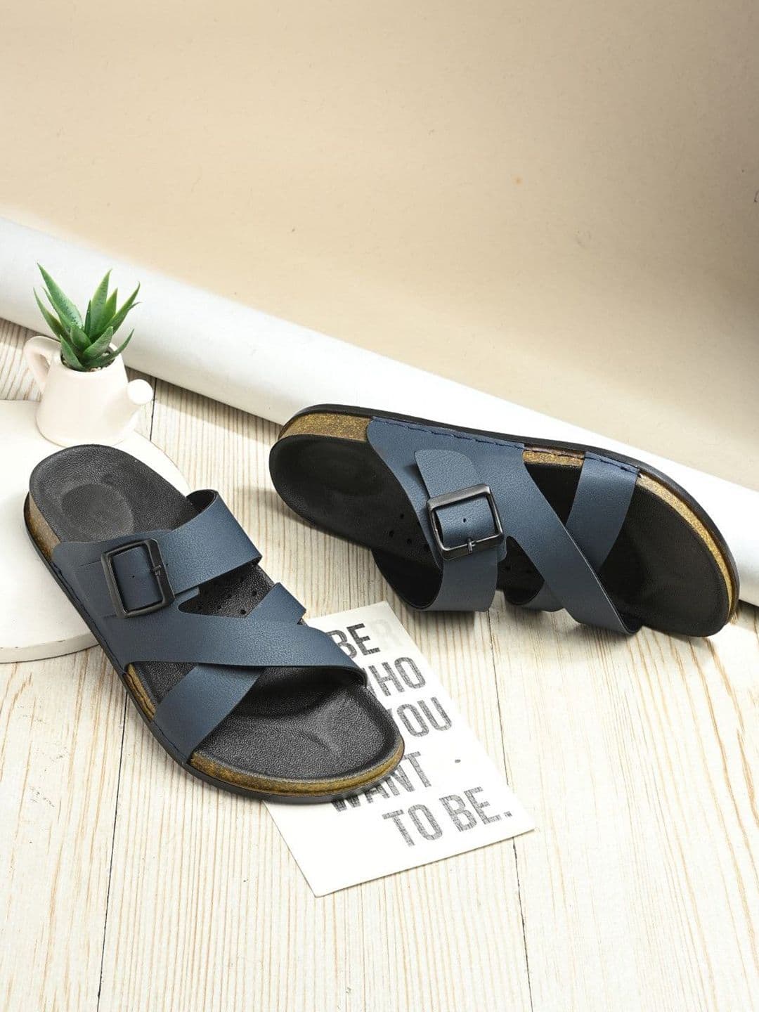 Killer Men Textured Comfort Sandals With Buckle Details - view 1