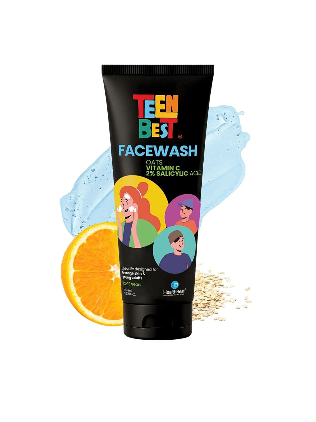HealthBest Teens 2% Salicylic Acid Face Wash Cleanser for Acne Pimples & Blackheads -100ml - view 1