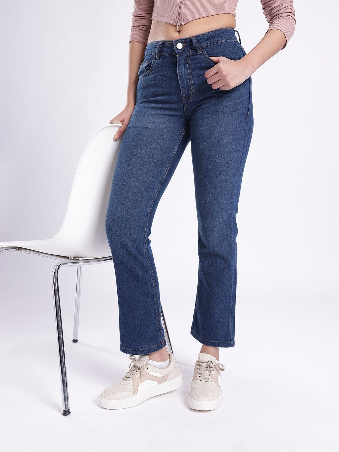 glitchez Women Straight Fit Light Fade Jeans - view 1