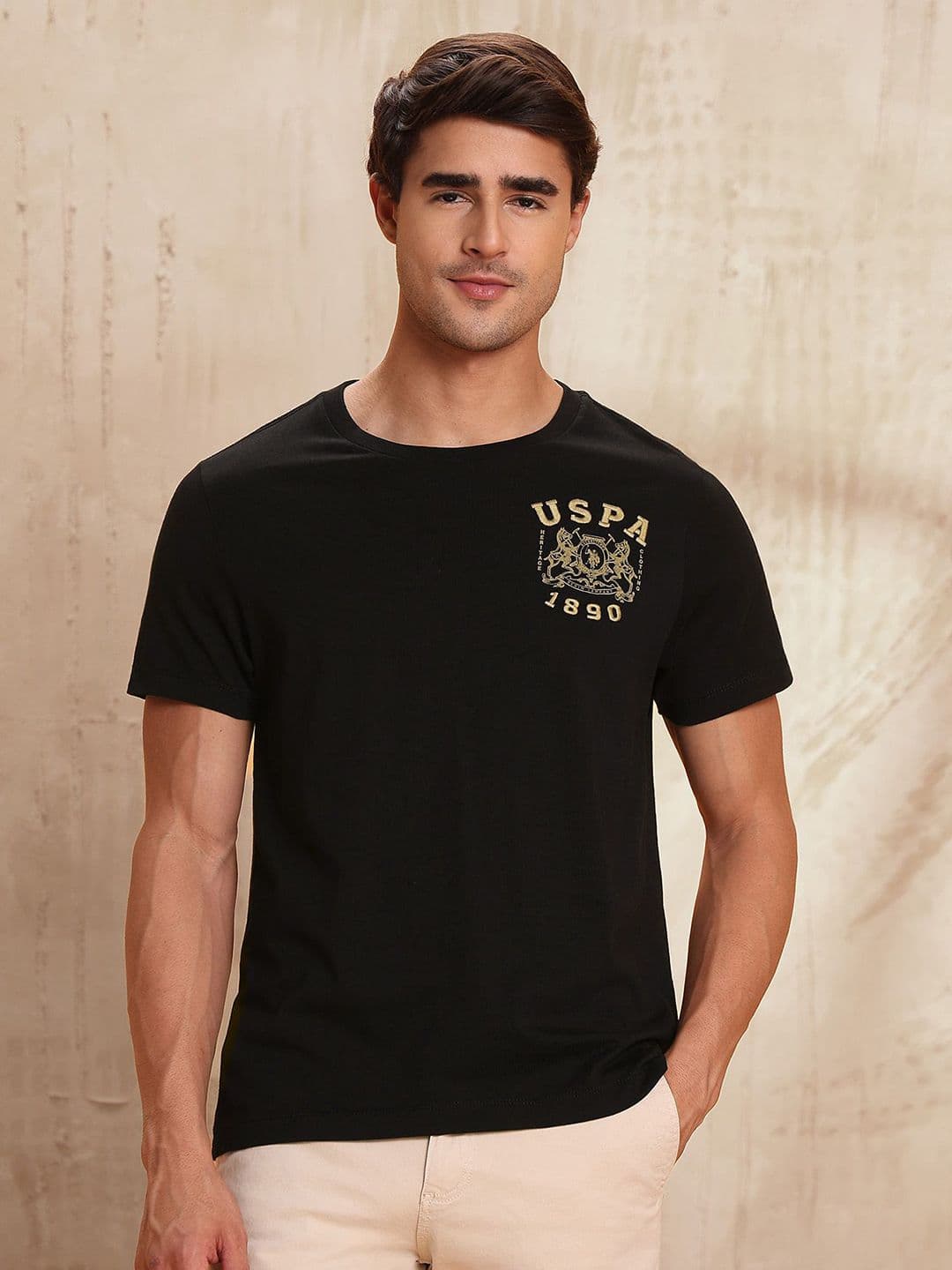 U.S. Polo Assn. Denim Co. Men Pure Cotton Brand Printed T-shirt - view 1