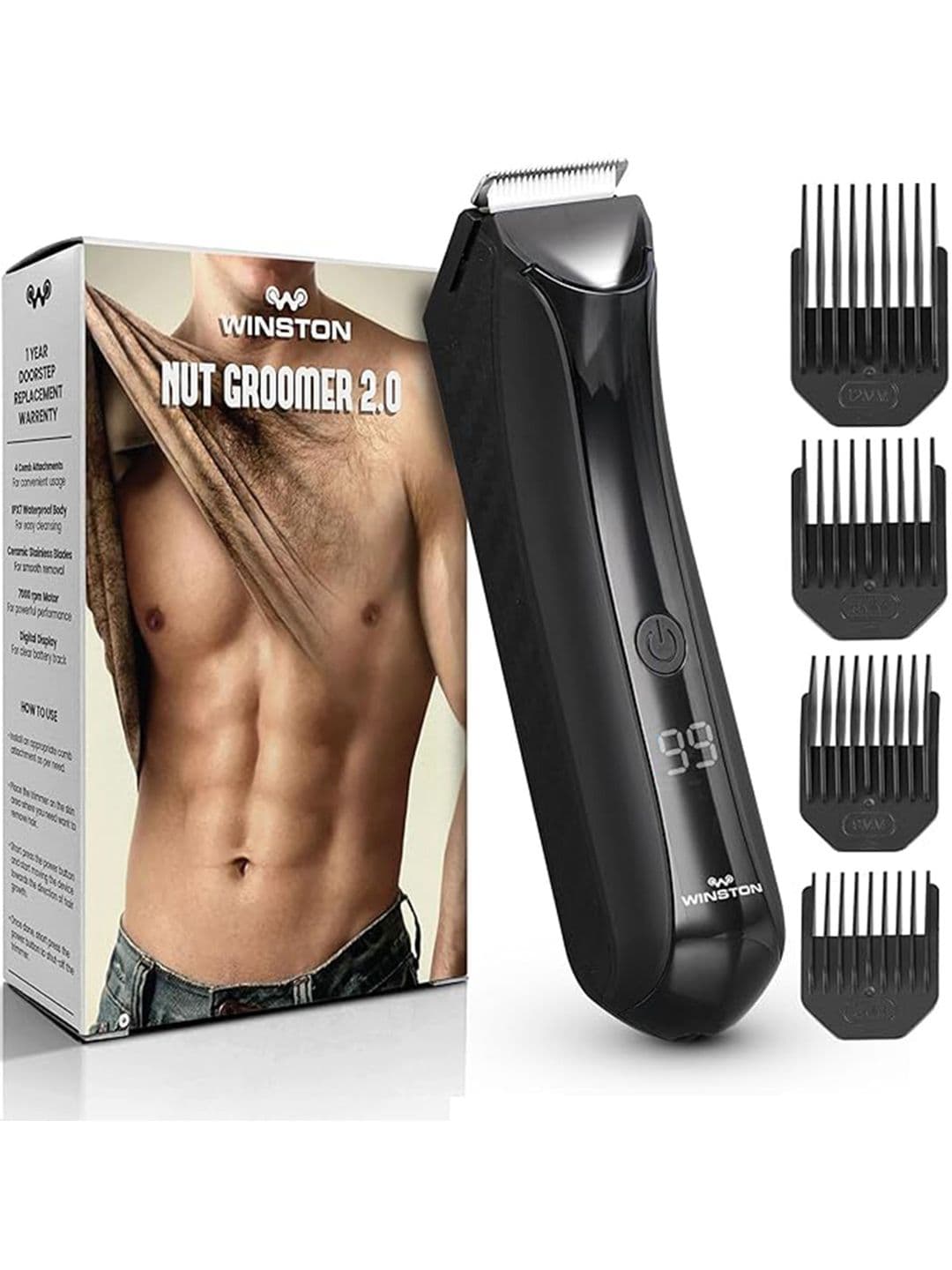 WINSTON Nut Groomer 2.0 Body & Ball Trimmer with Charging Doc - view 1