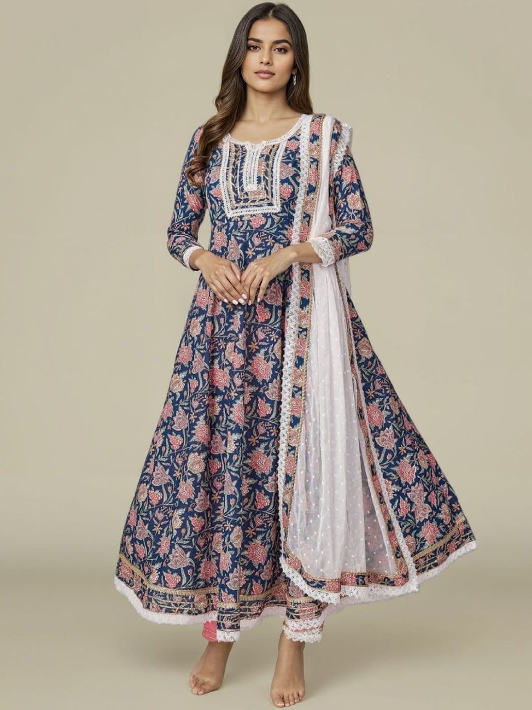 SZN Women Blue Kurta Sets - view 1