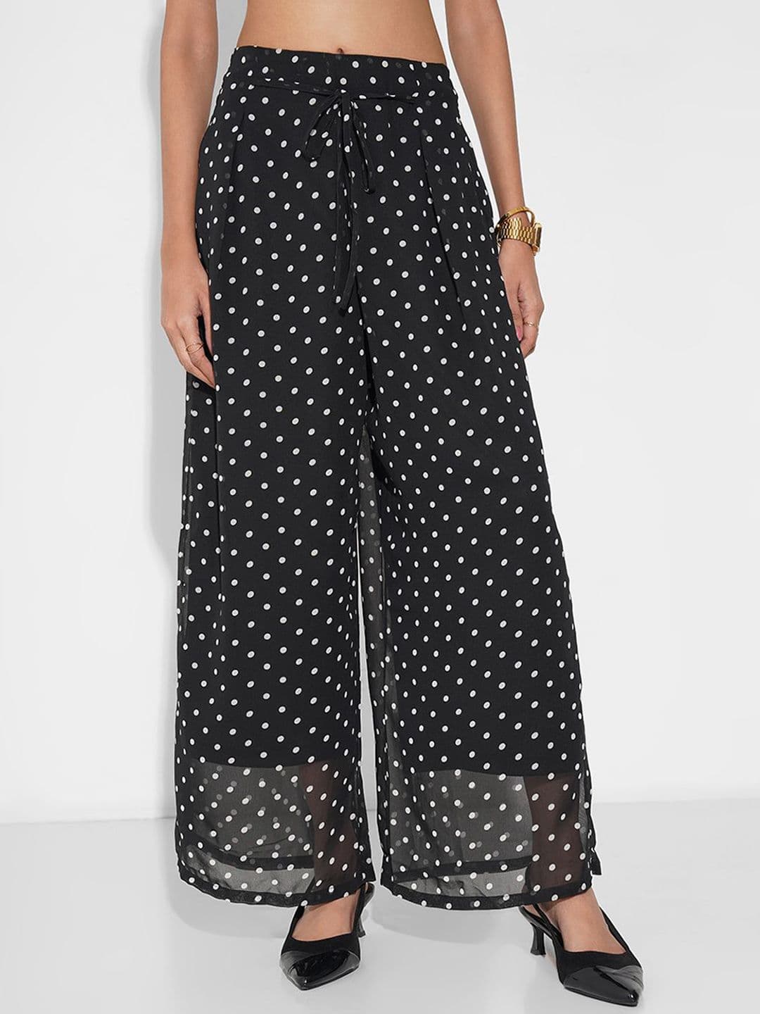 Annabelle by Pantaloons Women Polka Dots Palazzos - view 1