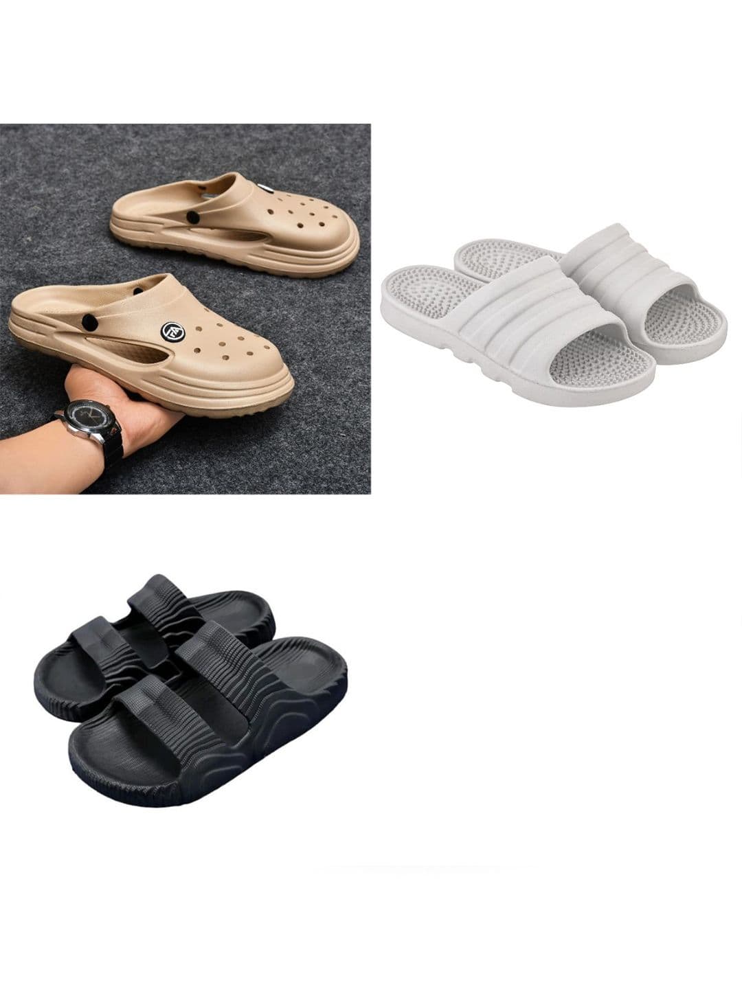 Feel alive Men Set of 3 Sliders & Clogs - view 1