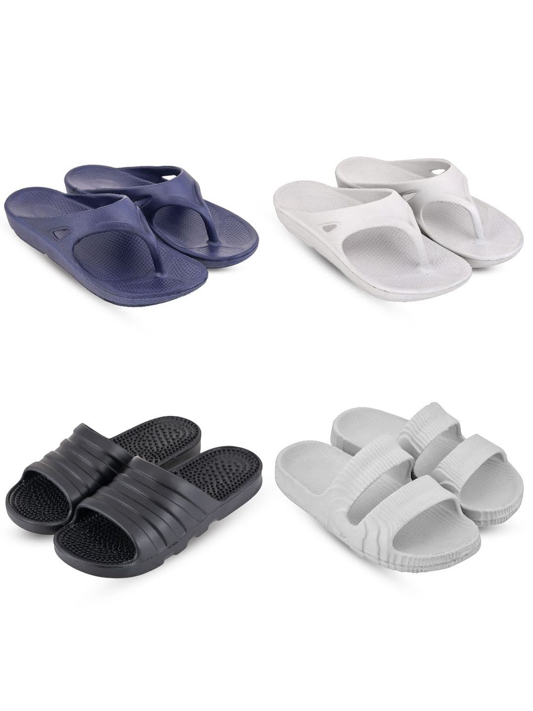 Feel alive Set Of 4 Ultra-Comfortable & Lightweight Thong Flip-Flops - view 1