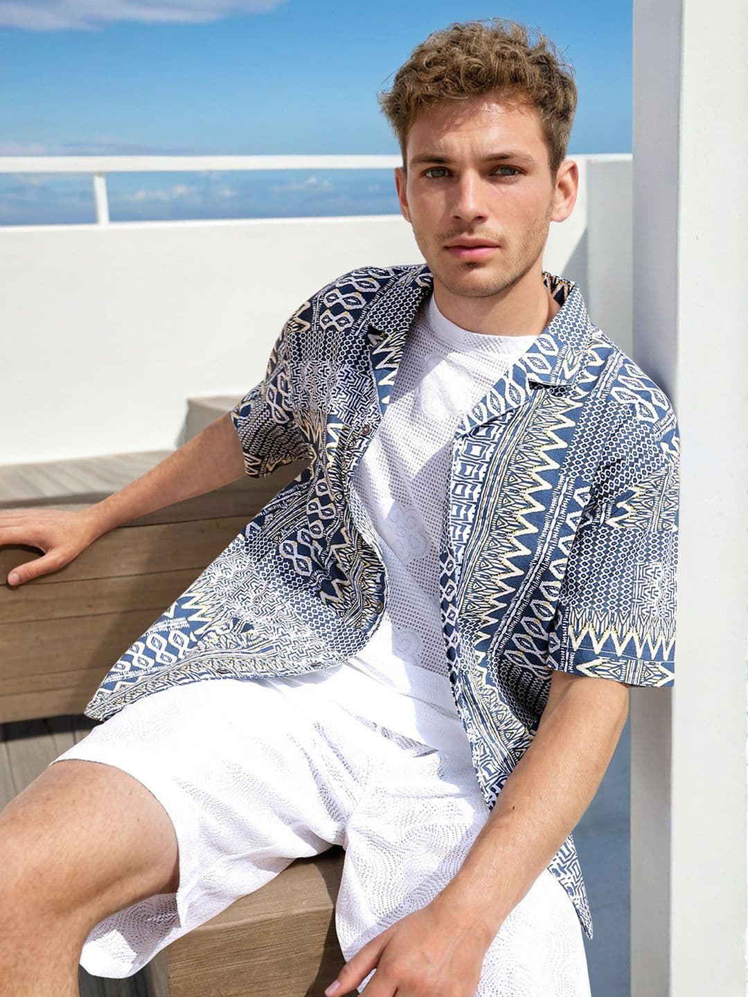 The Indian Garage Co Men Relaxed Fit Indie Printed Resortwear Shirt - view 1