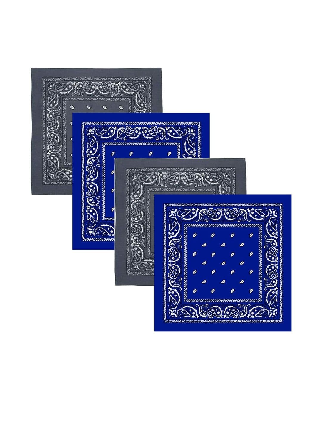 Navkar Crafts Pack Of 4 Unisex Paisley Cotton Bandanas - view 1
