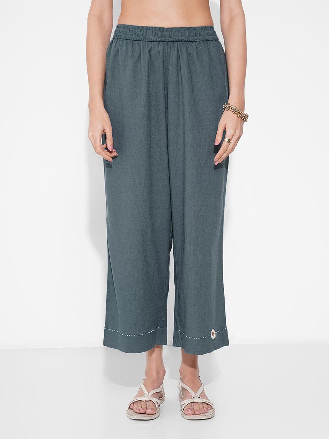 RANGMANCH BY PANTALOONS Women Wide Leg Cotton Palazzos - view 1