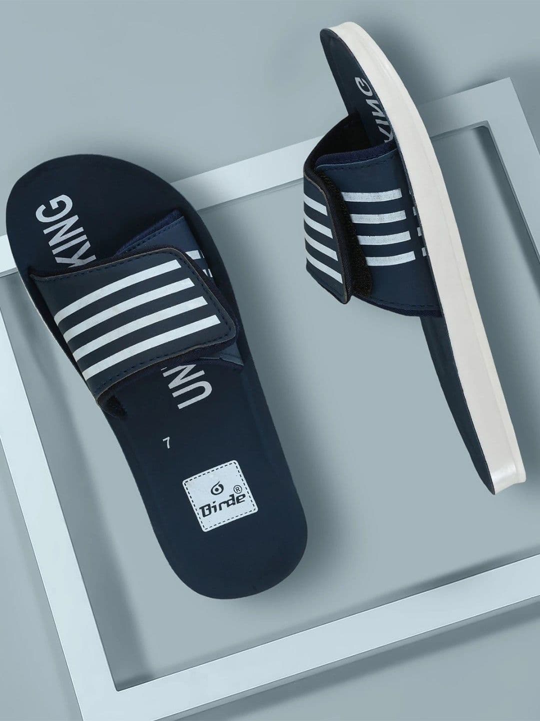 BIRDE Men Striped Comfortable Lightweight Sliders - view 1