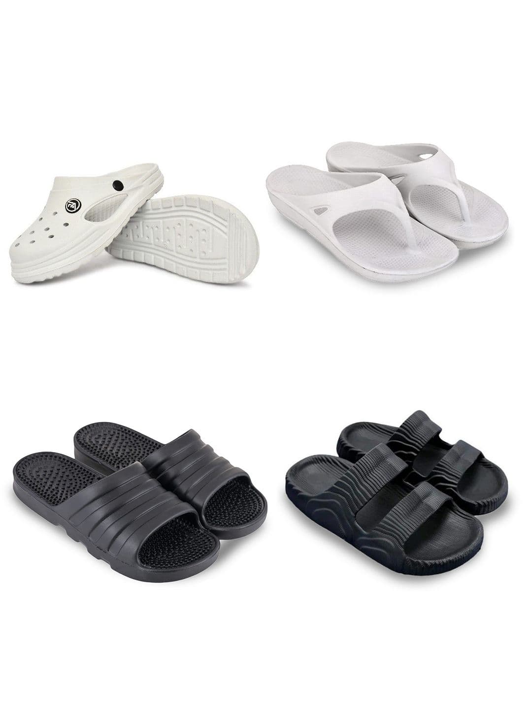 Feel alive Men Set of 4 Ultra-Comfortable Lightweight Flip Flops - view 1