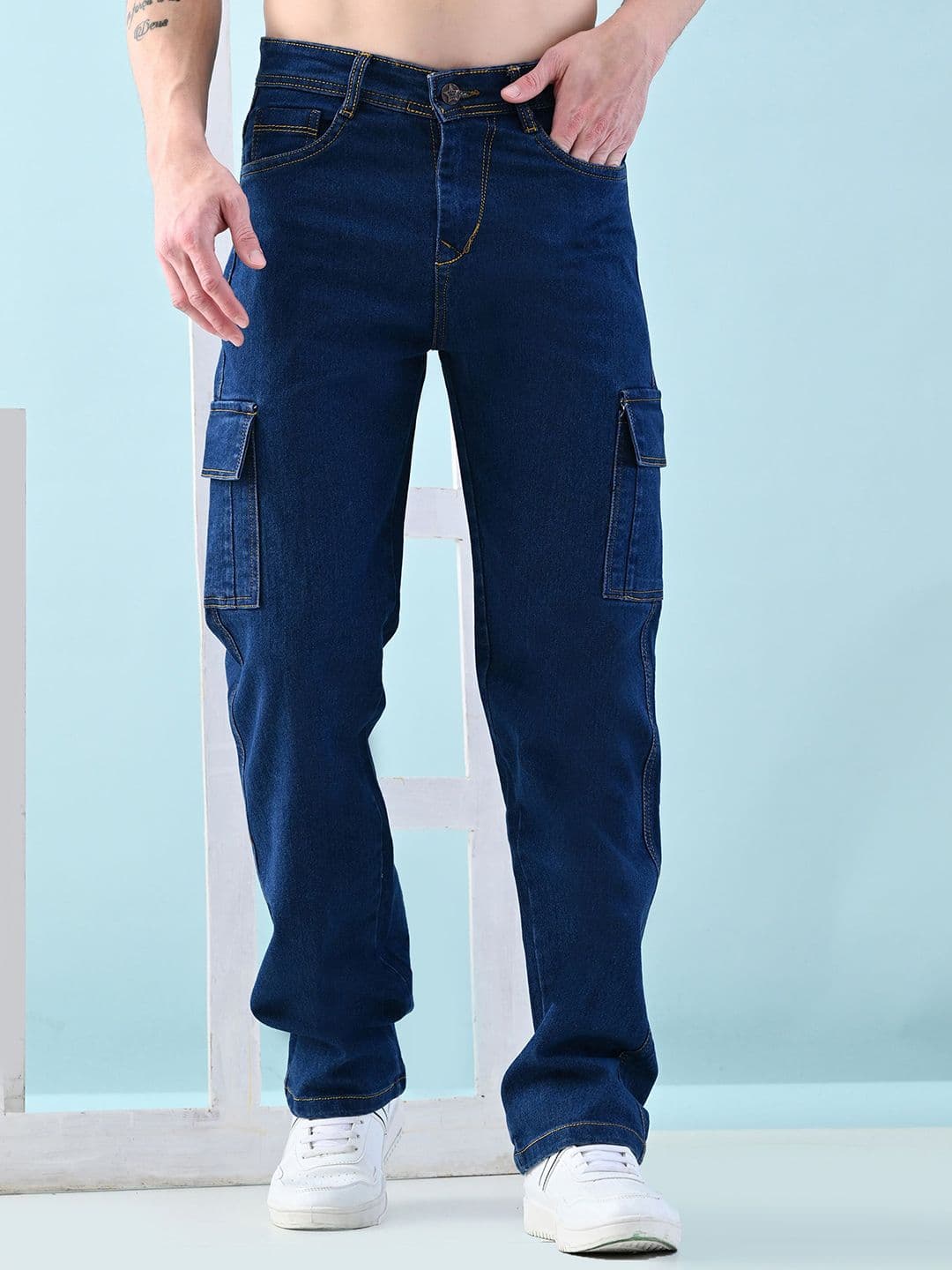 MaverIQ Men Classic Regular Fit Mid-Rise Stretchable Jeans - view 1