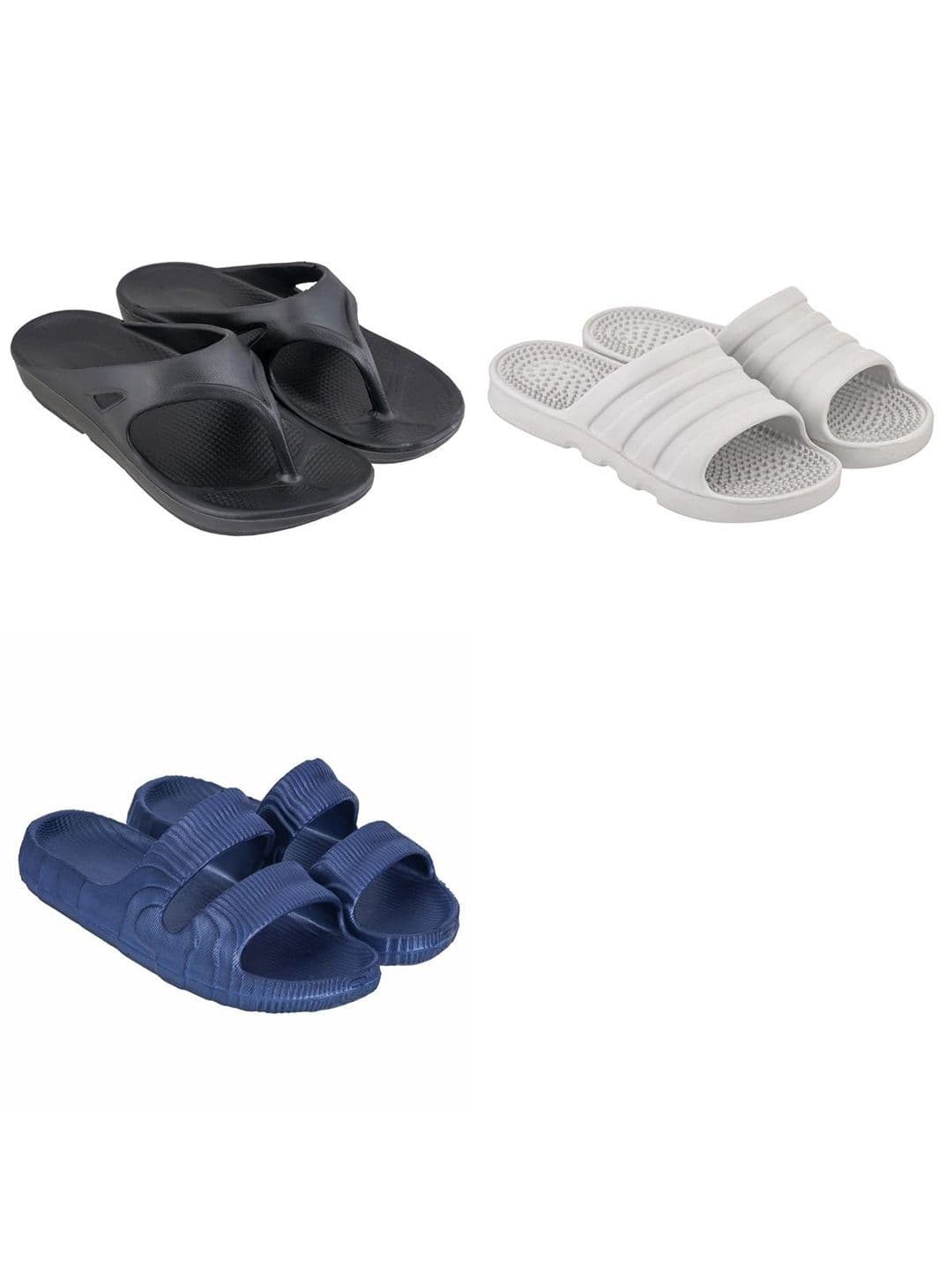 Feel alive Set Of 3 Ultra-Comfortable Lightweight Thong Flip-Flops - view 1