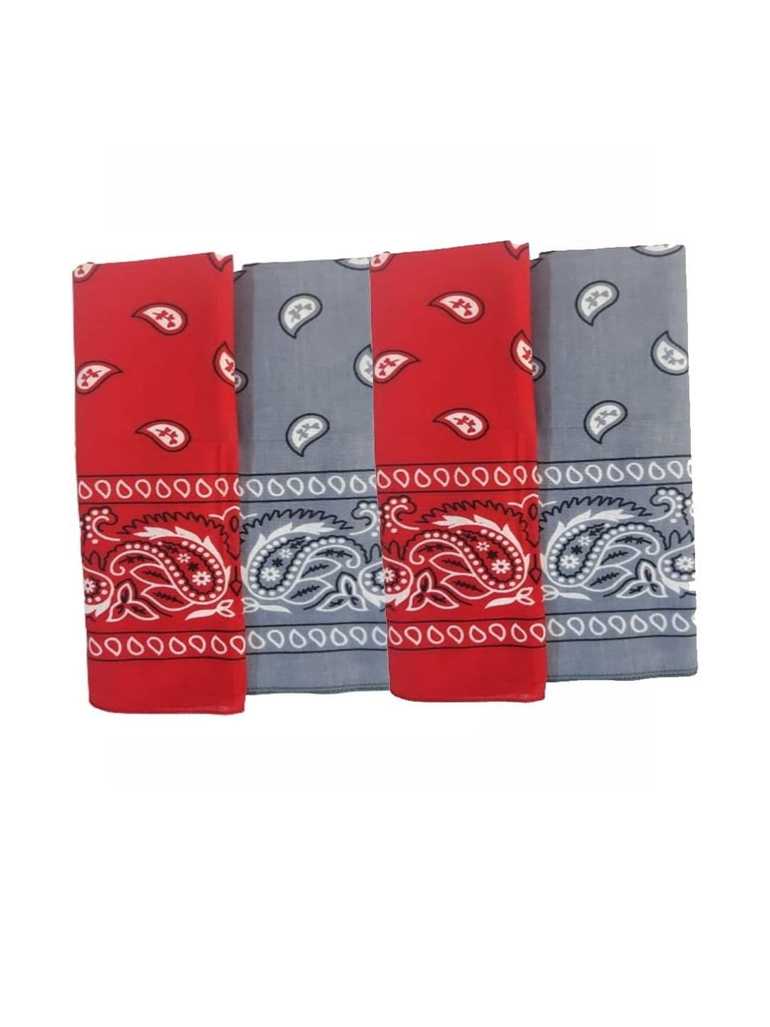 Navkar Crafts Unisex Pack Of 4 Multi Paisley Printed Cotton Bandanas Headband - view 1