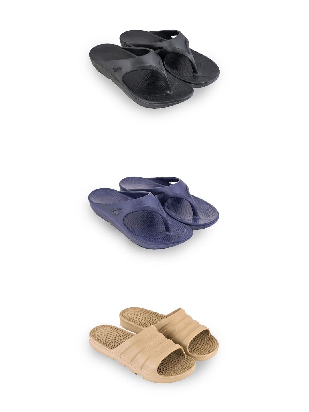 Feel alive Men Pack of 3 Ultra-Comfortable Lightweight EVA Flip Flops - view 1
