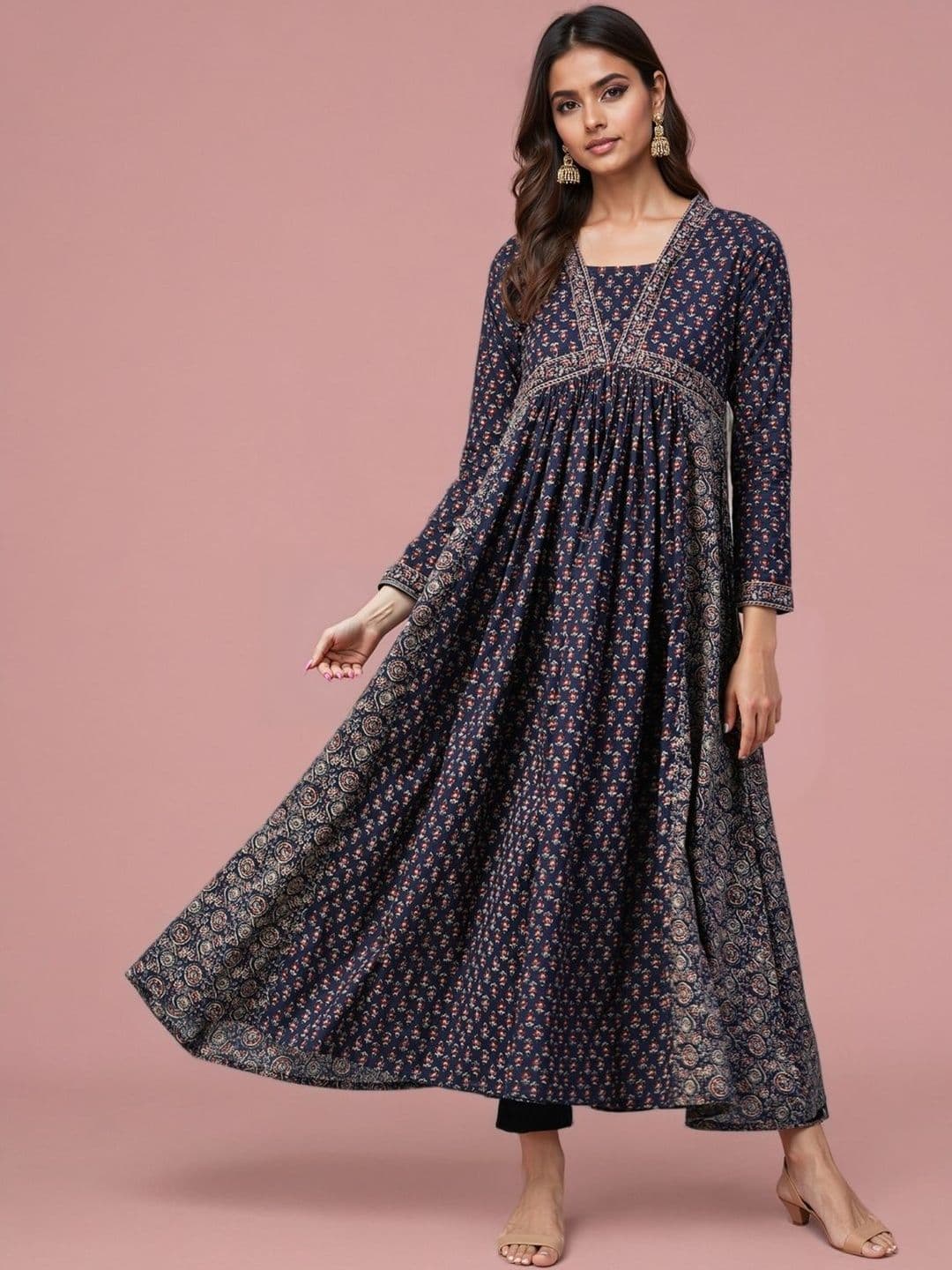 SZN Women Floral Printed Anarkali Kurta - view 1