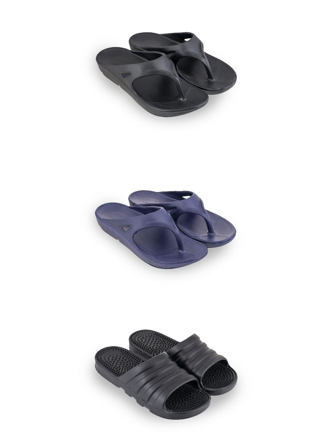 Feel alive Men Set of 3 Ultra-Comfortable Lightweight Flip- Flops - view 1