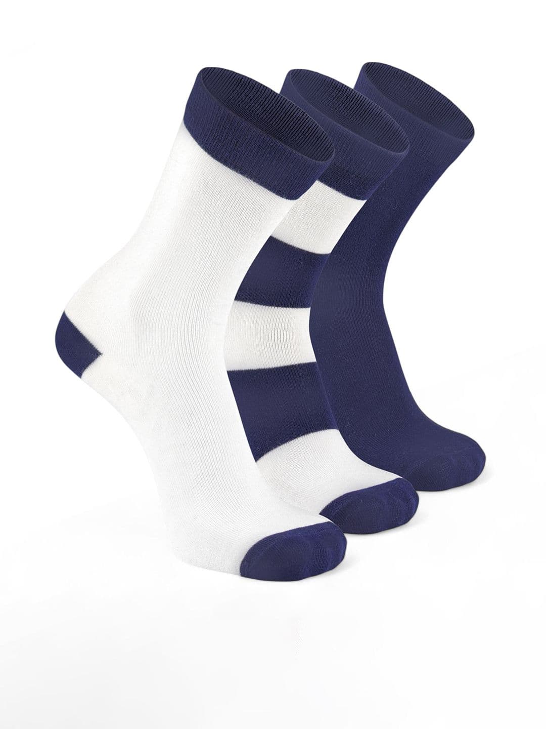 Sockscarving Unisex Pack Of 3 Colour Blocked Calf Length Socks - view 1