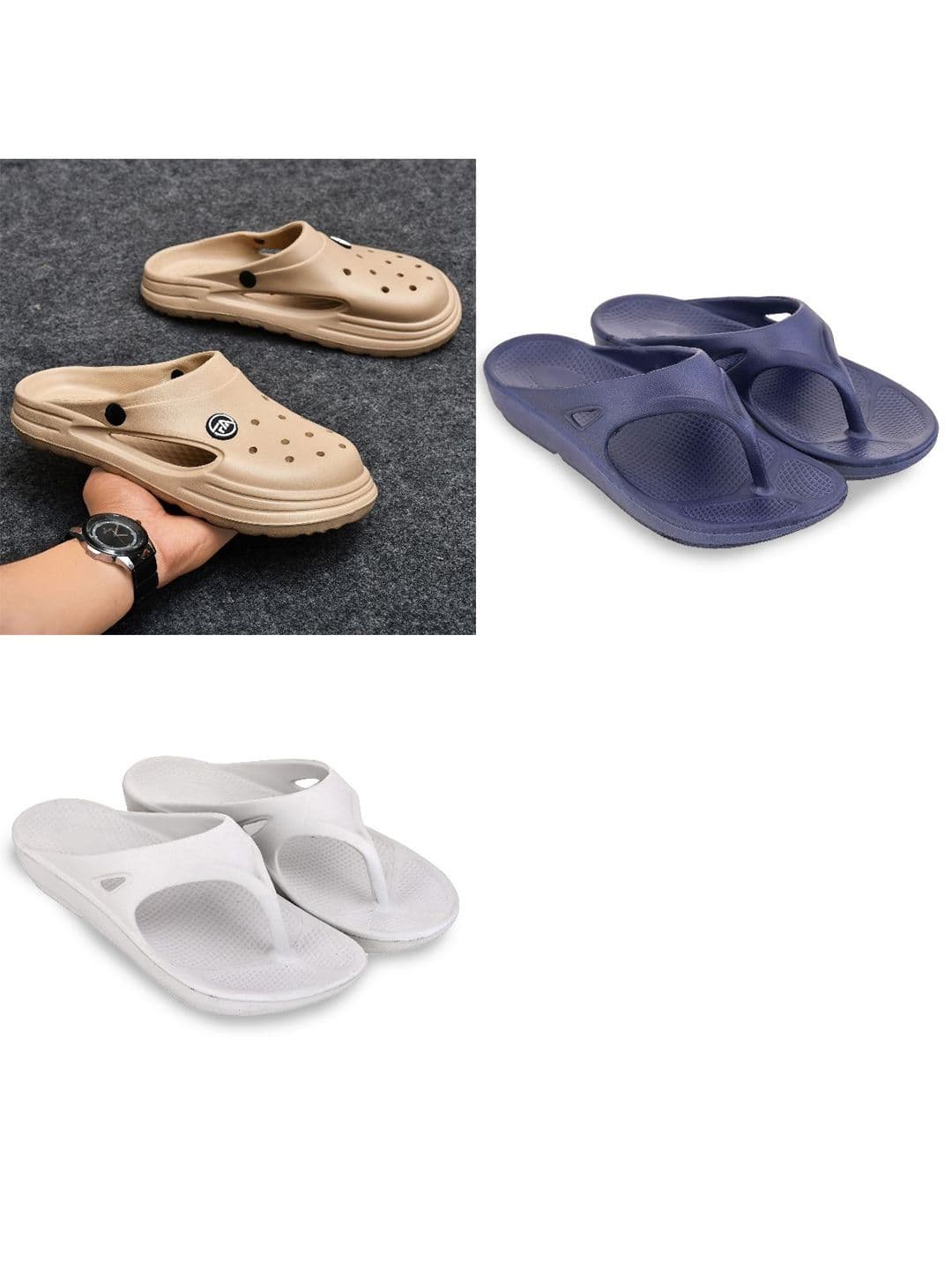 Feel alive Set of 3 Ultra-Comfortable Lightweight Thong Flip-Flops - view 1