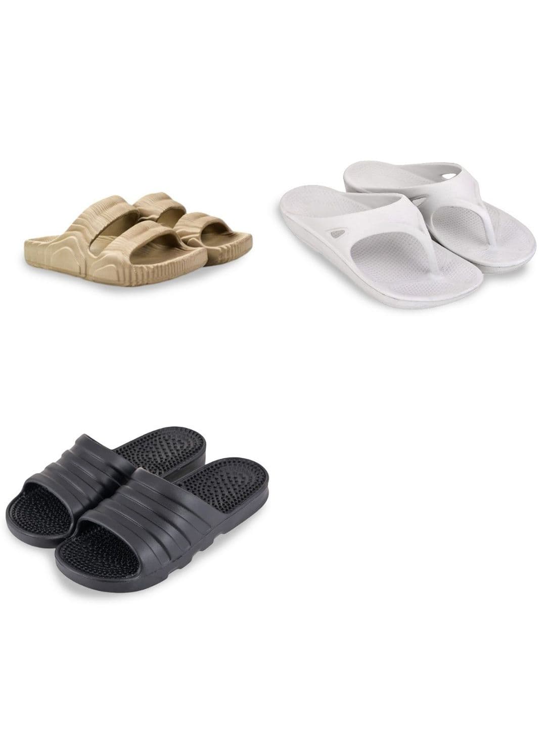 Feel alive Men Set Of 3 Ultra-Comfortable Lightweight Flip Flops - view 1