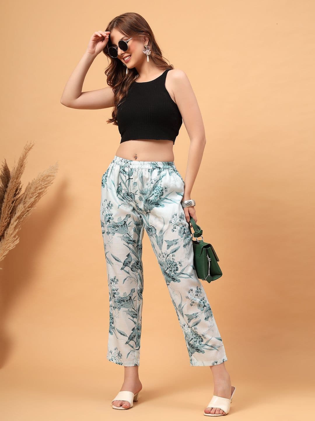 RAASSIO Women Floral Printed Palazzos - view 1