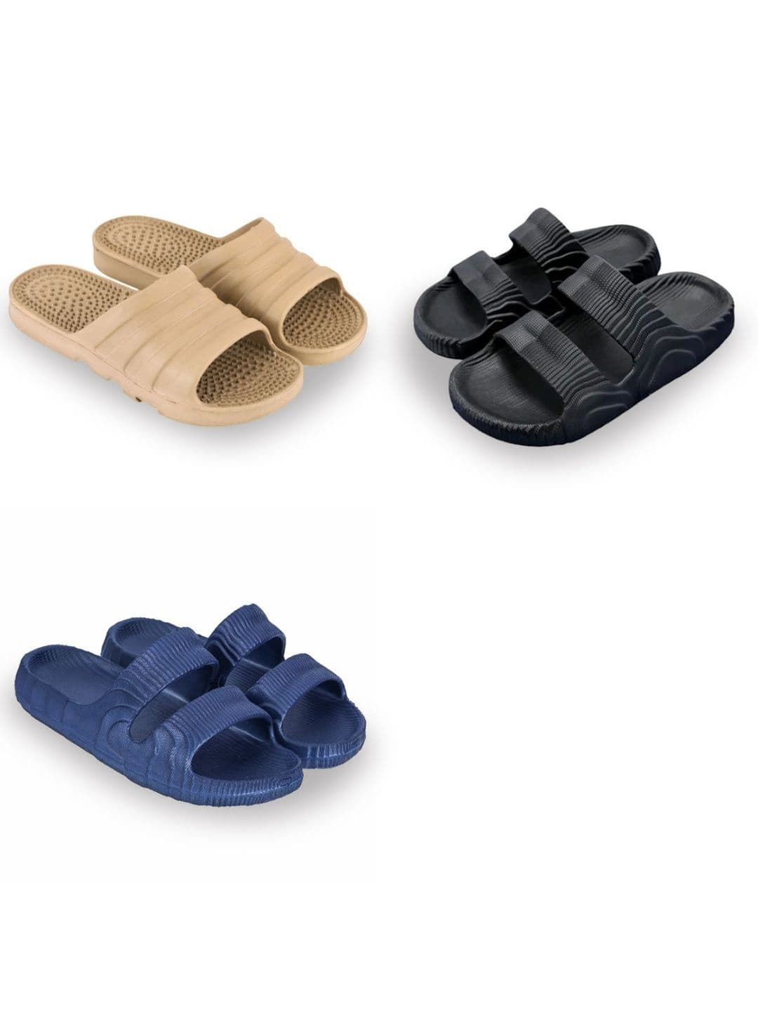 Feel alive Men Set of 3 Casual Sliders - view 1