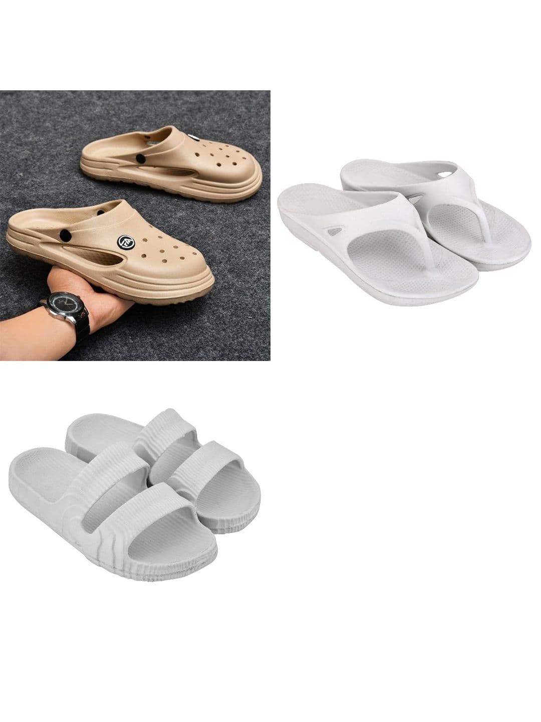 Feel alive Men Set of 3 Sliders Flip Flops - view 1