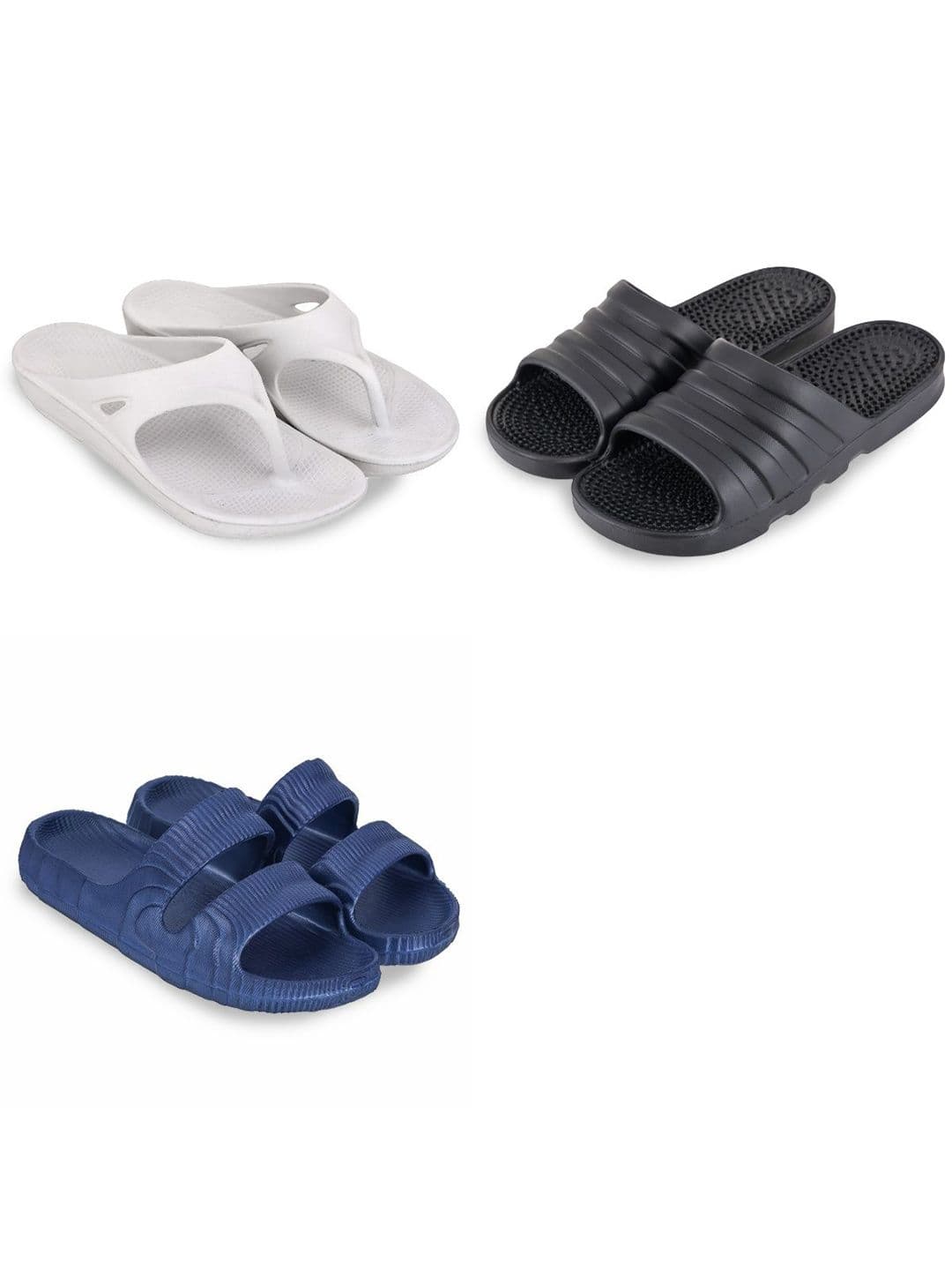 Feel alive Men Pack of 3 Lightweight Flip Flops - view 1