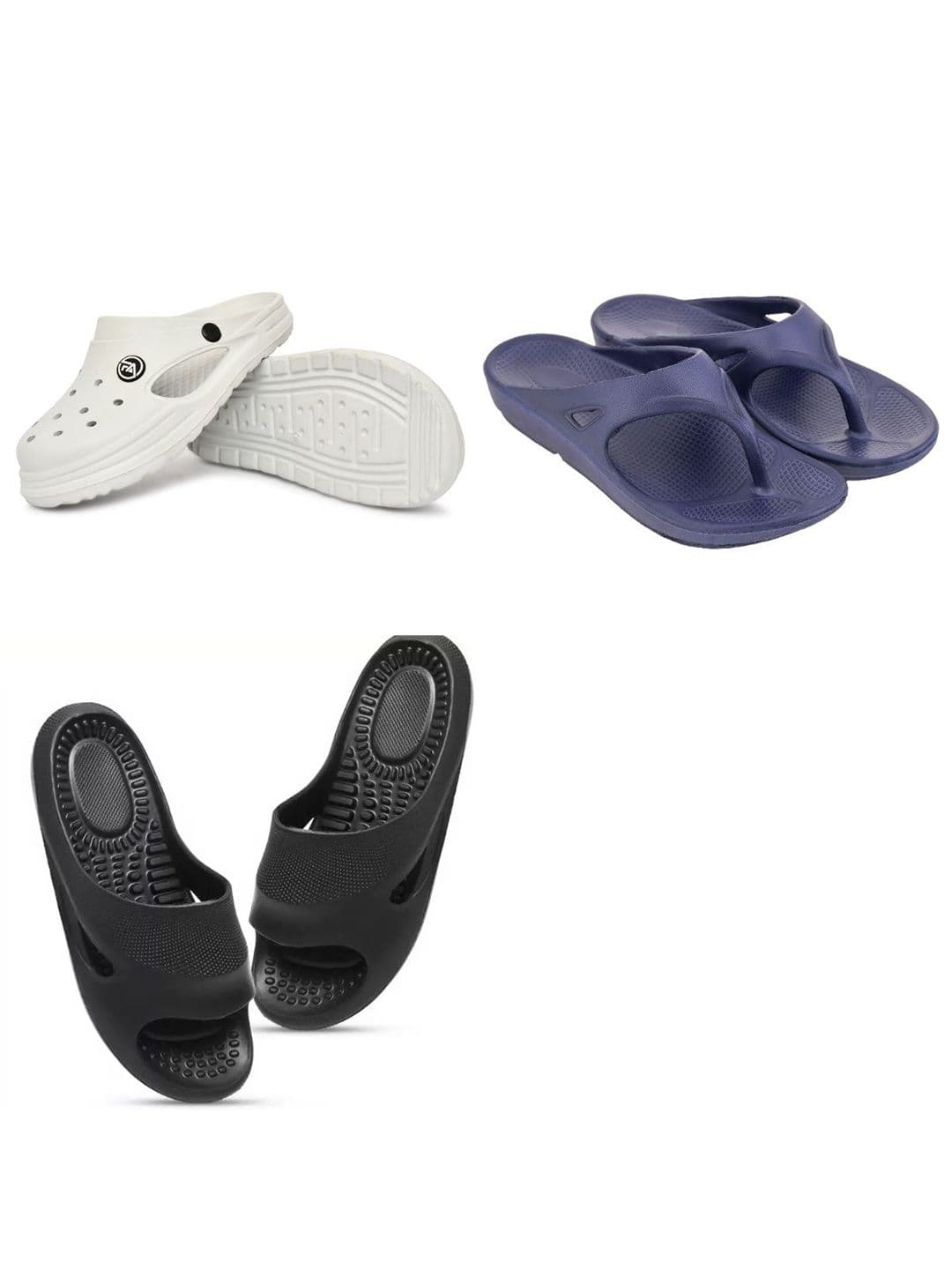 Feel alive Men Set Of 3 Ultra-Comfortable Lightweight Flip Flops - view 1