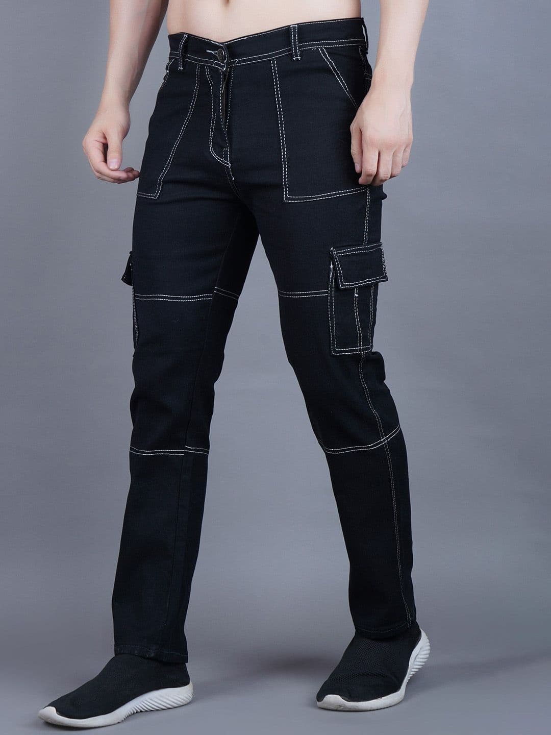 MaverIQ Men Classic Slim Fit Mid-Rise Stretchable Jeans - view 1