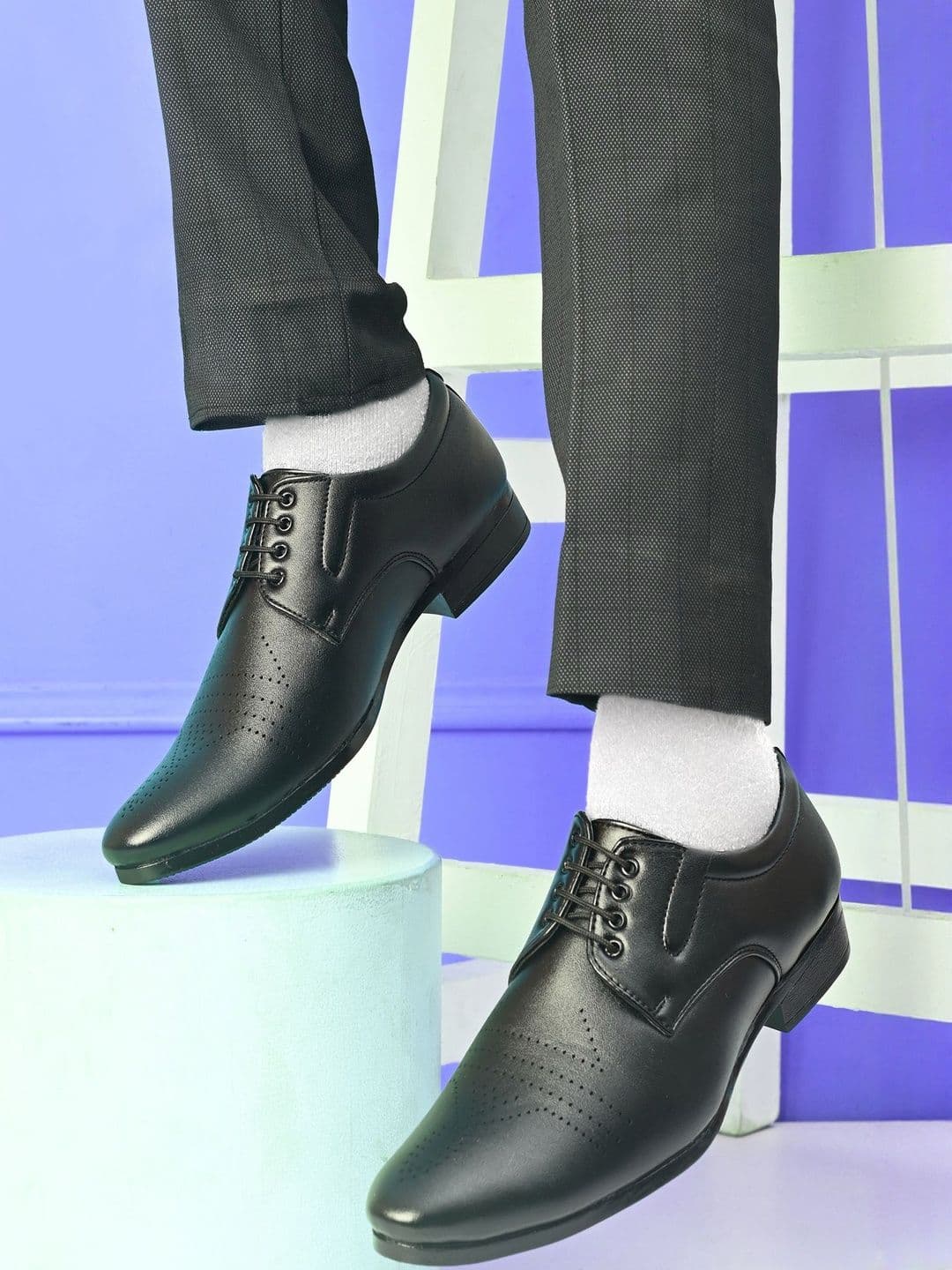 HERE&NOW Men Synthetic Leather Lace-Up Formal Shoes - view 1
